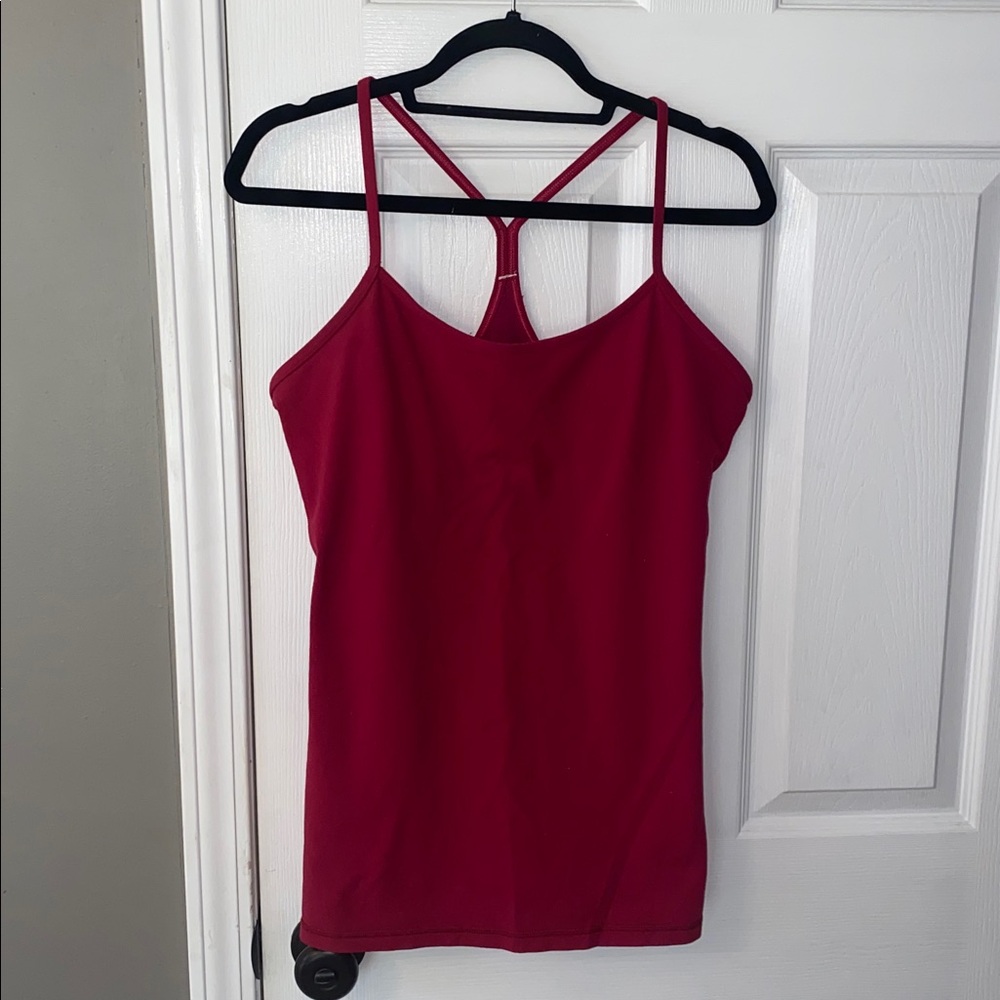 Lululemon Womens Maroon/Red Power Y Racerback Tank Top